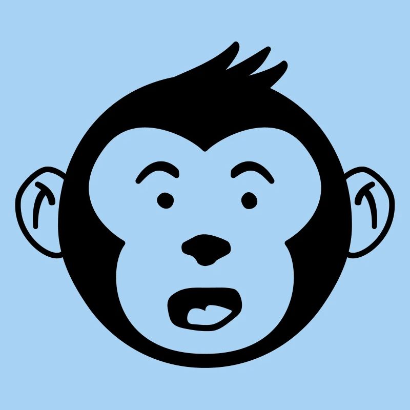 Tête de singe mignonne - Conception de singe drôle