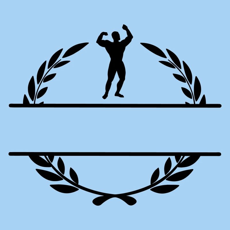 Bodybuilder im Lorbeerkranz
