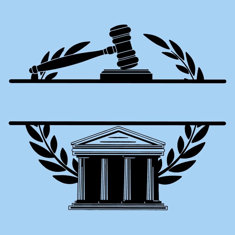 Lawyer monogram courthouse