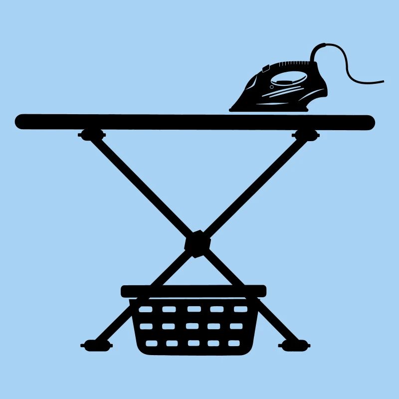 Iron srichplak and laundry basket