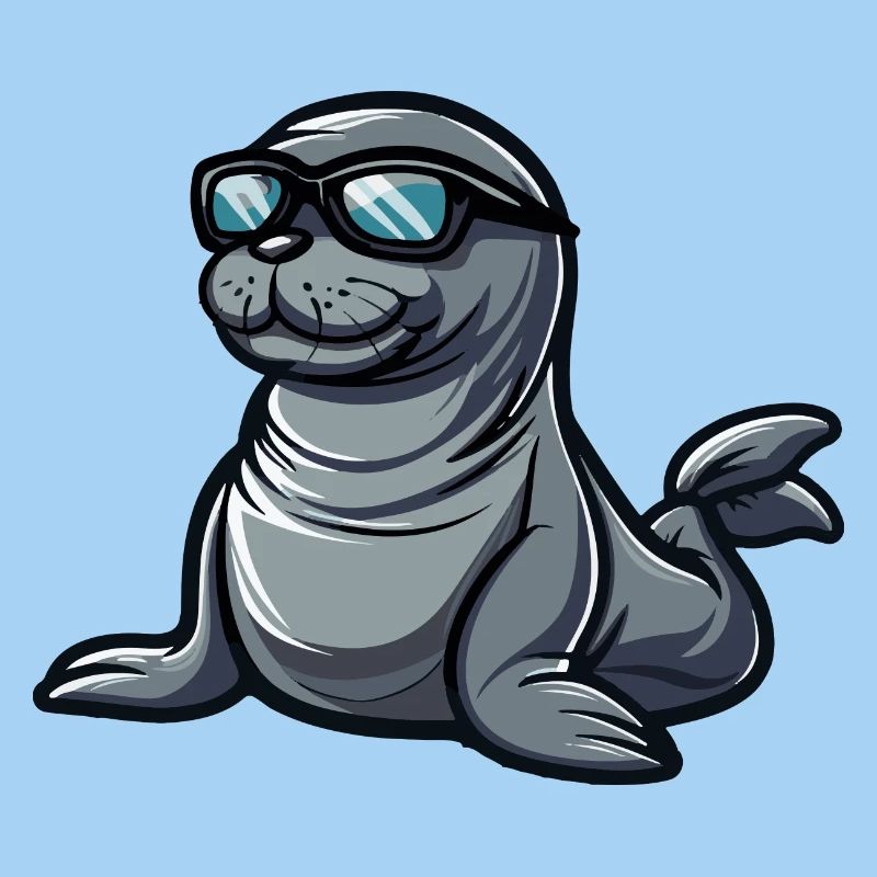 Seal Animal Comic Cool