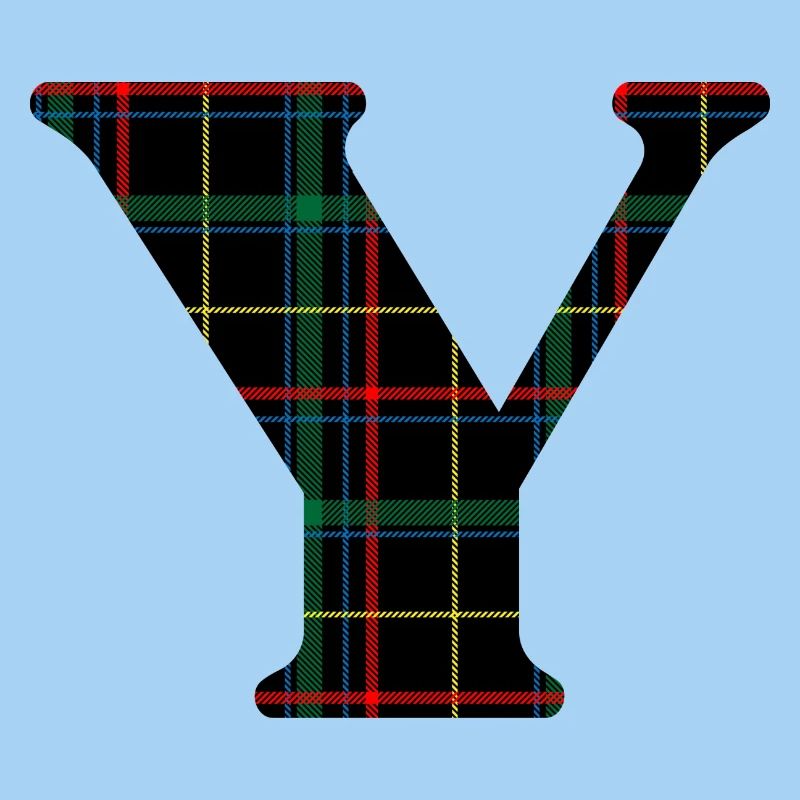 Monogram y Scottish tartan