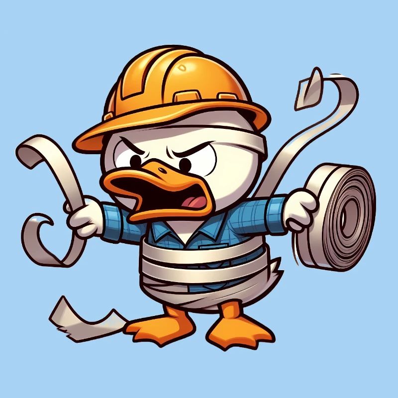 Ducks Ouvrier du bâtiment : l’humour dans le style de chantier de construction