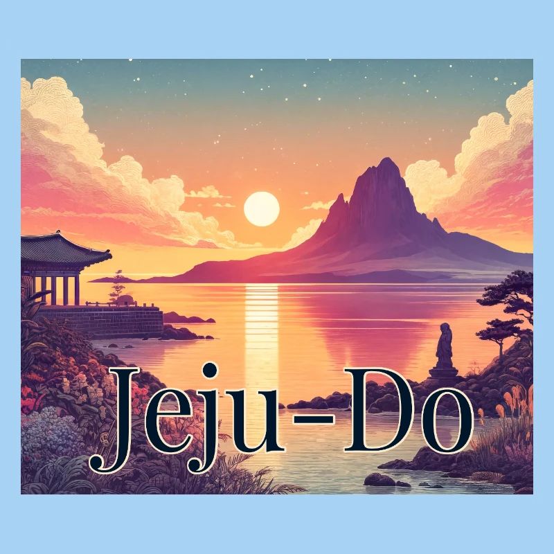 Île de Jeju Corée Vent Volcan Coucher de soleil Vacances Asie