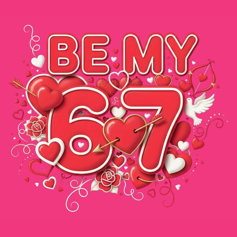 Sois mon 6-7 Fun 67 Numéro 67 6 7 Saint-Valentin Se