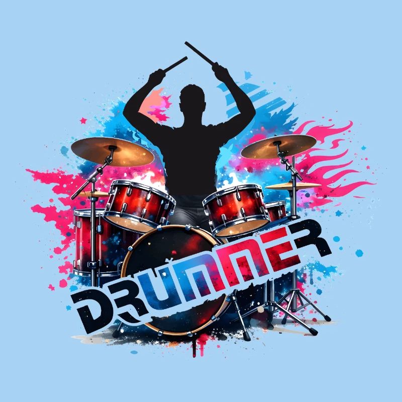 Drummer Power Splash Design