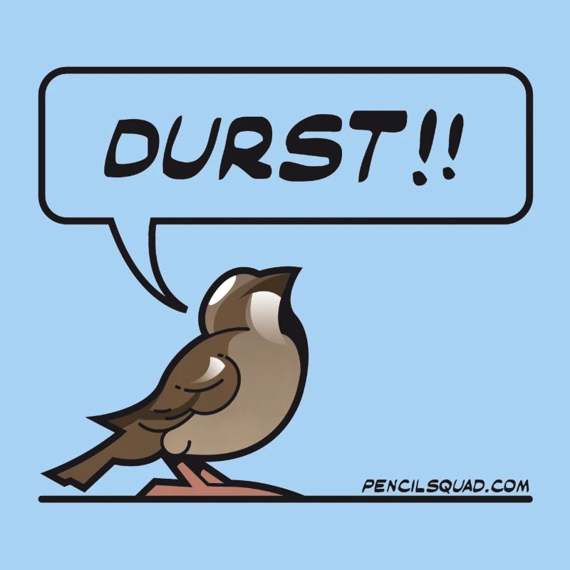 Durstiger Spatz