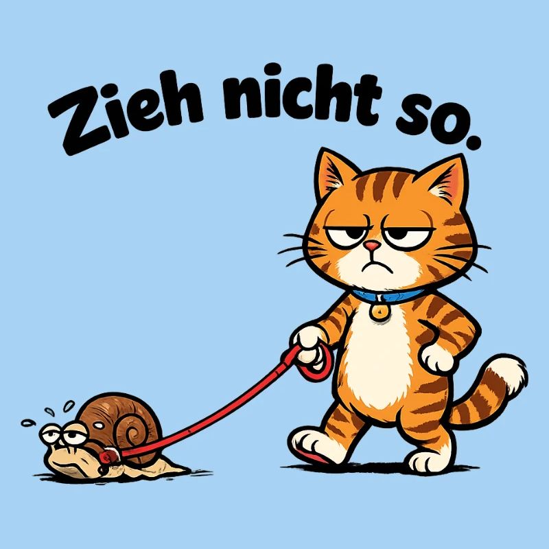 Cat frustration when pulling snails