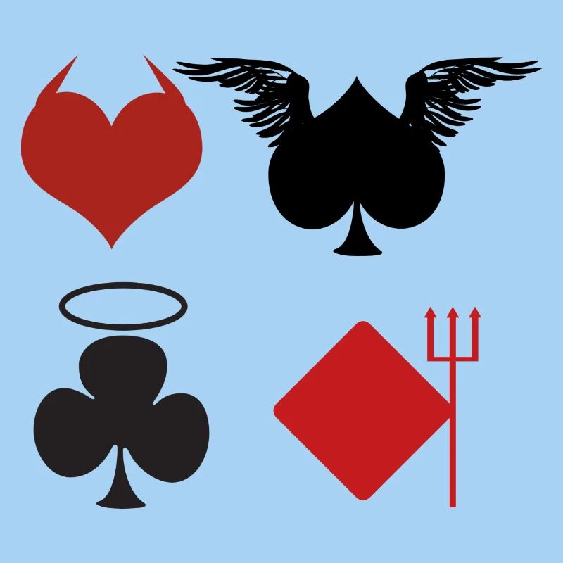 Poker Black Jack Ass Devil Devil Ange Carte Casino