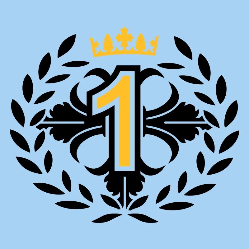 The Number One with a laurel wreath and crown