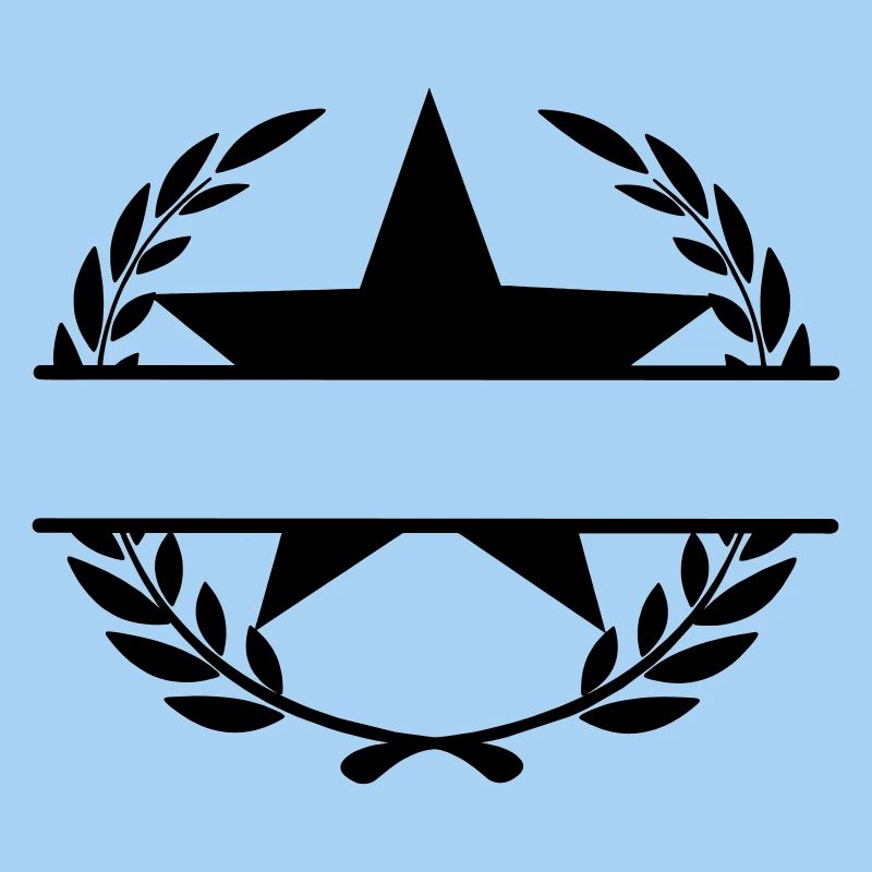 Lorbeerkranz Monogramm Stern