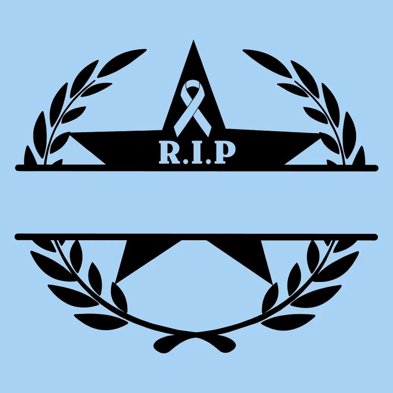Lorbeerkranz Stern und Schleife RIP