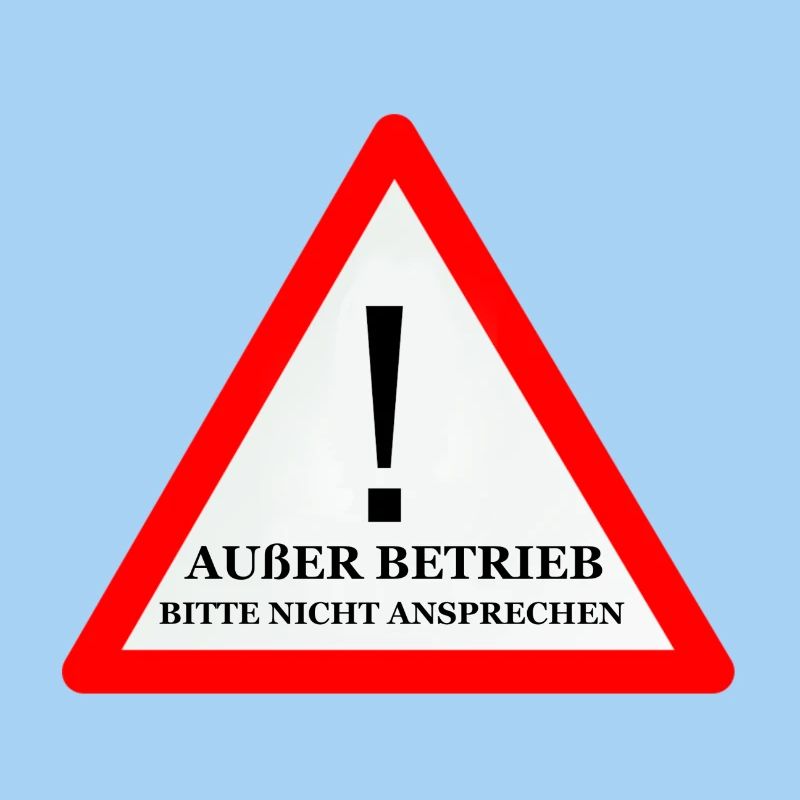 Warnschild: Nicht Ansprechen