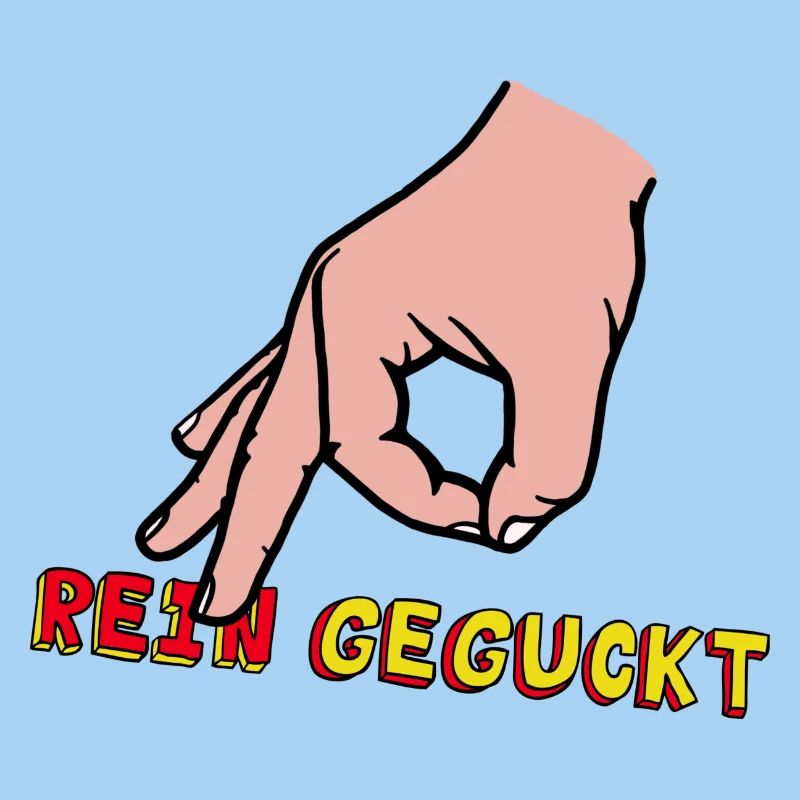 Comic-Hand Zeigefinger mit Retro Text