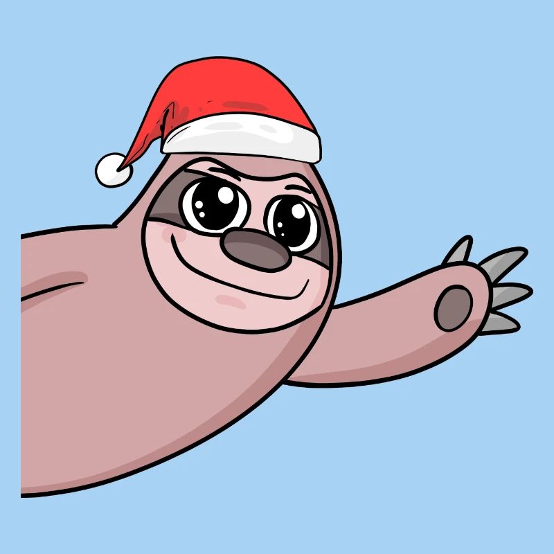 Sloth Christmas Hello Greeting