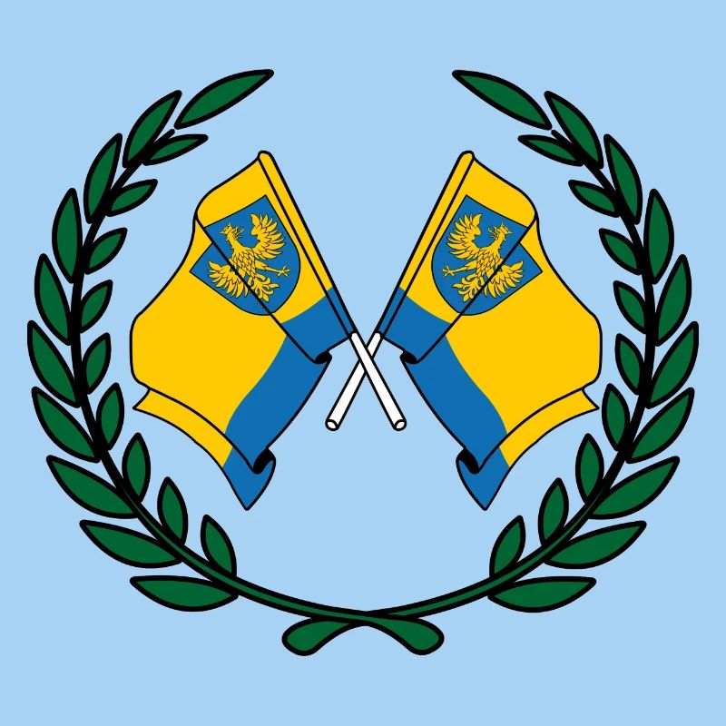Fahnen Oppeln Lorbeerkranz