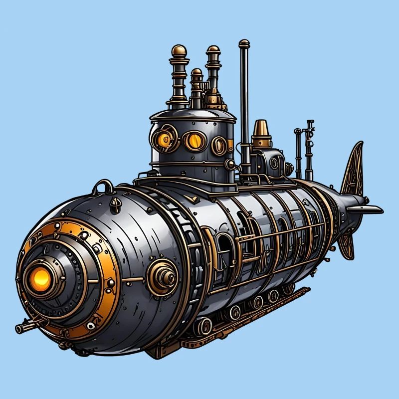 Sous-marin steampunk