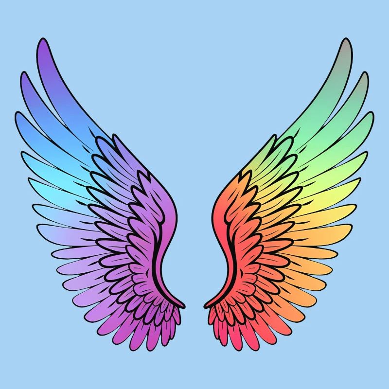 Rainbow Gradient Wings