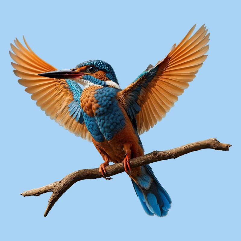 Lebhafter Eisvogel im Flug