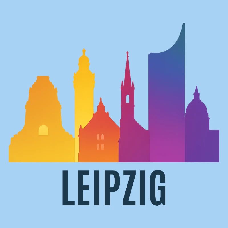 Leipzig Skyline Gradient