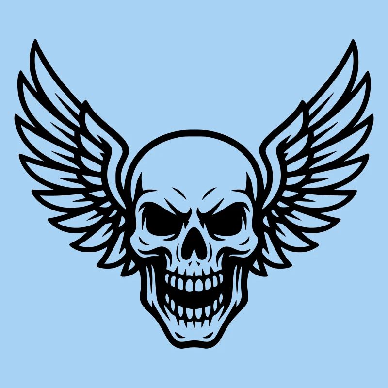 Skull with wings