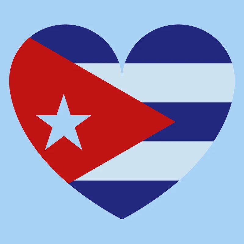 Heart Cuba Flag