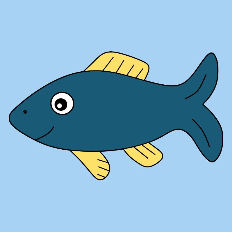 blue fish comic fish