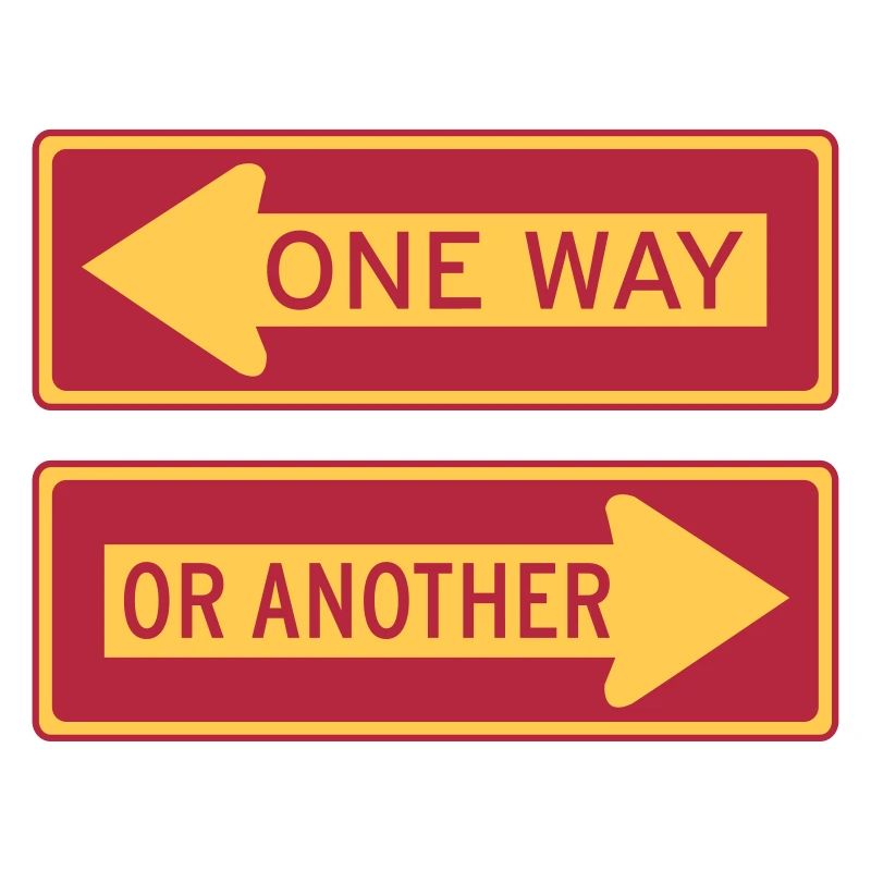ONE WAY OR ANOTHER Einbahnstraße Richtung Ausweg
