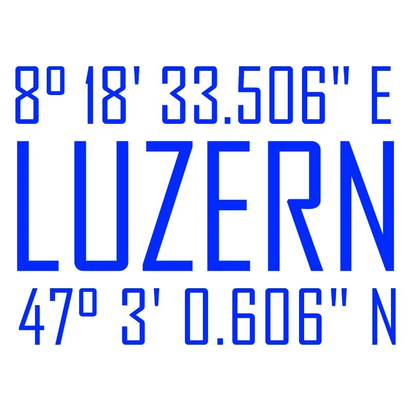Lucerne coordinates – typography with reference to location