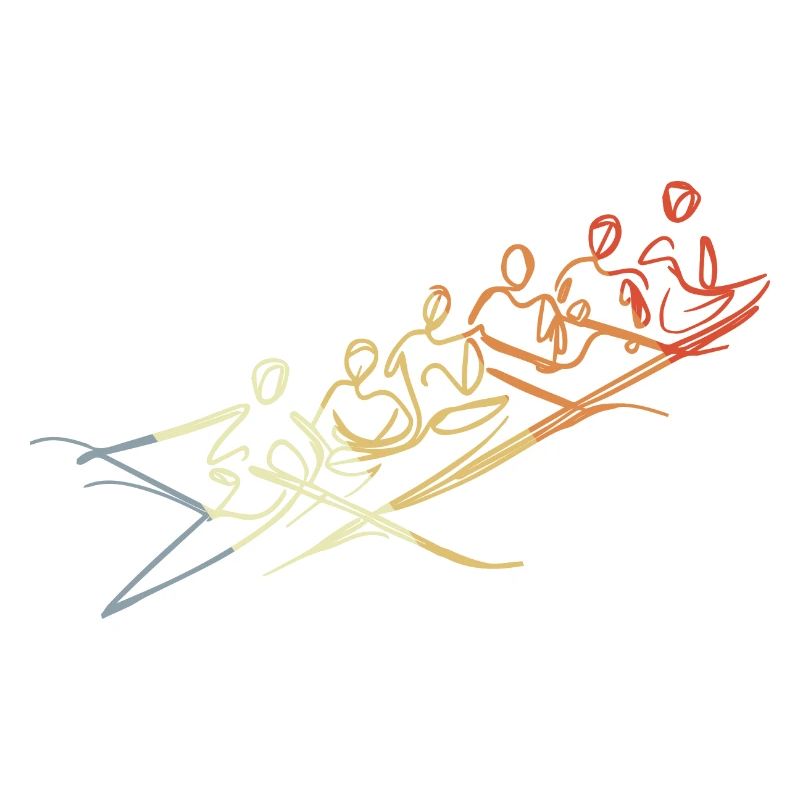 Rowing Team Drawing