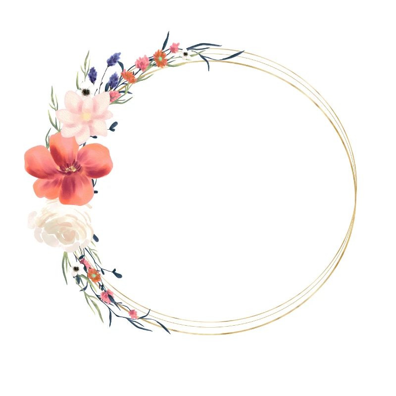 Field flower wreath Boho customizable