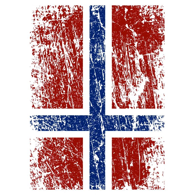 Drapeau norvégien à la verticale