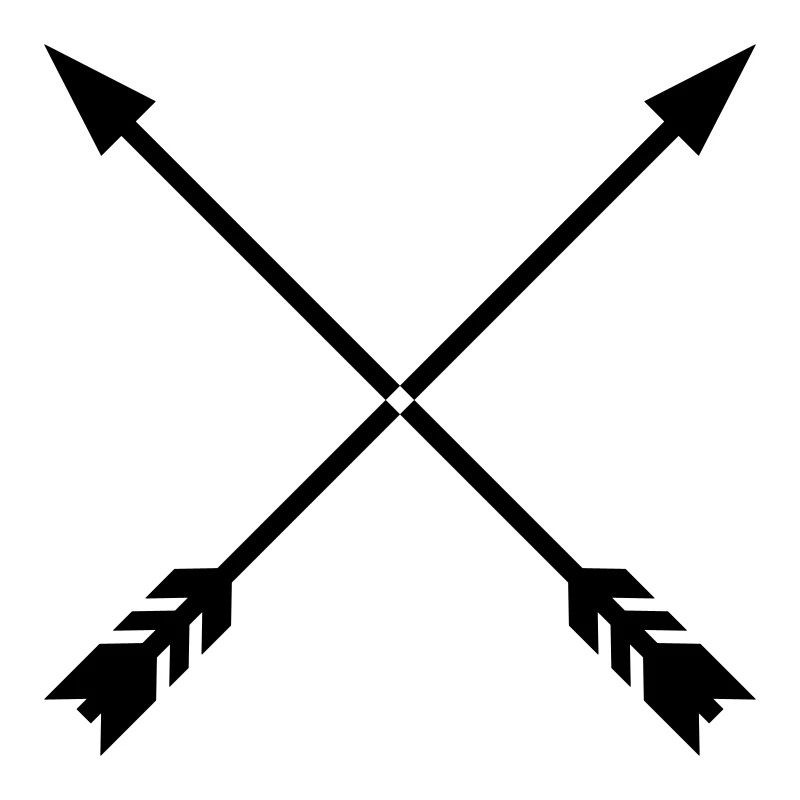 Crossed Arrows With Frame Vector