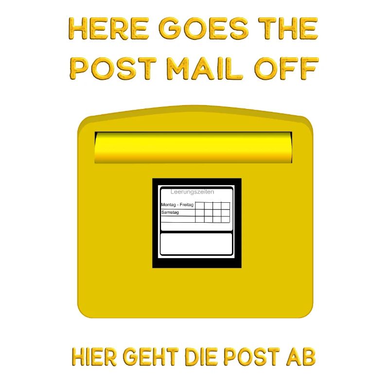 Here goes the post mail off. Hier geht die Post ab