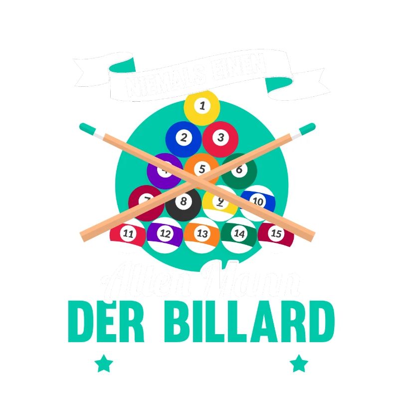 Lustig Spruch Billard Queue Billardkugel Geschenk
