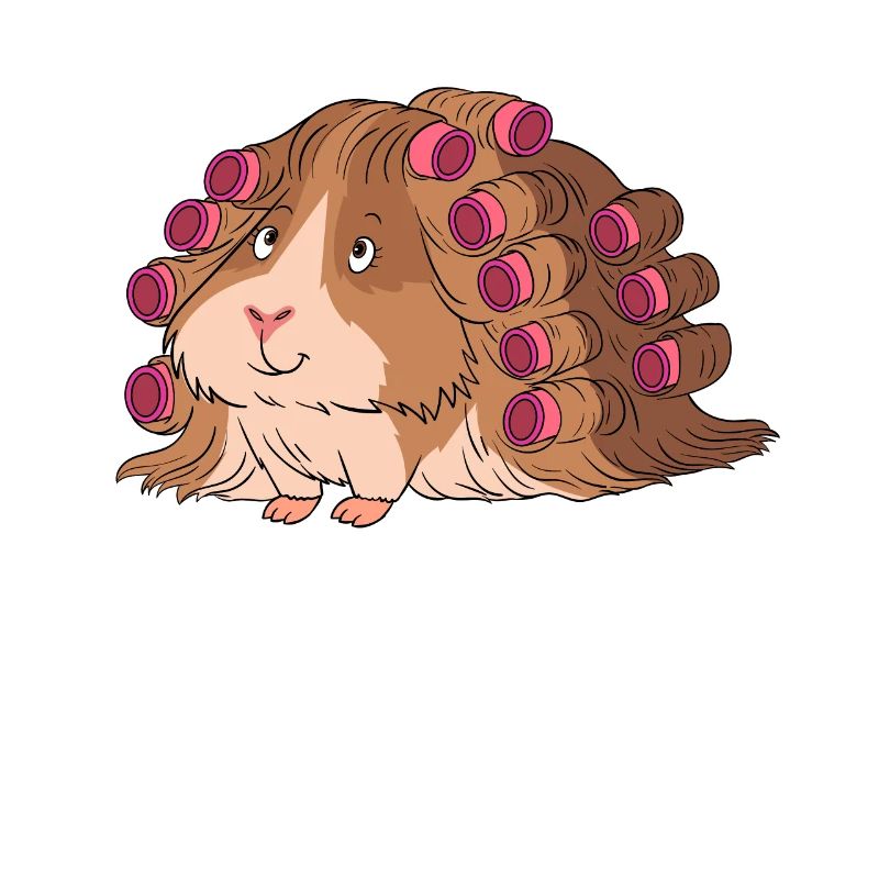 Curls de cochon d'Inde permanente cheveux longs