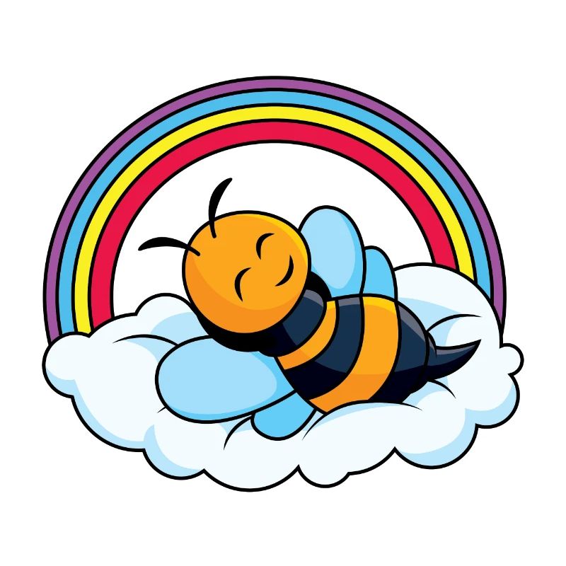Sleeping bee on cloud