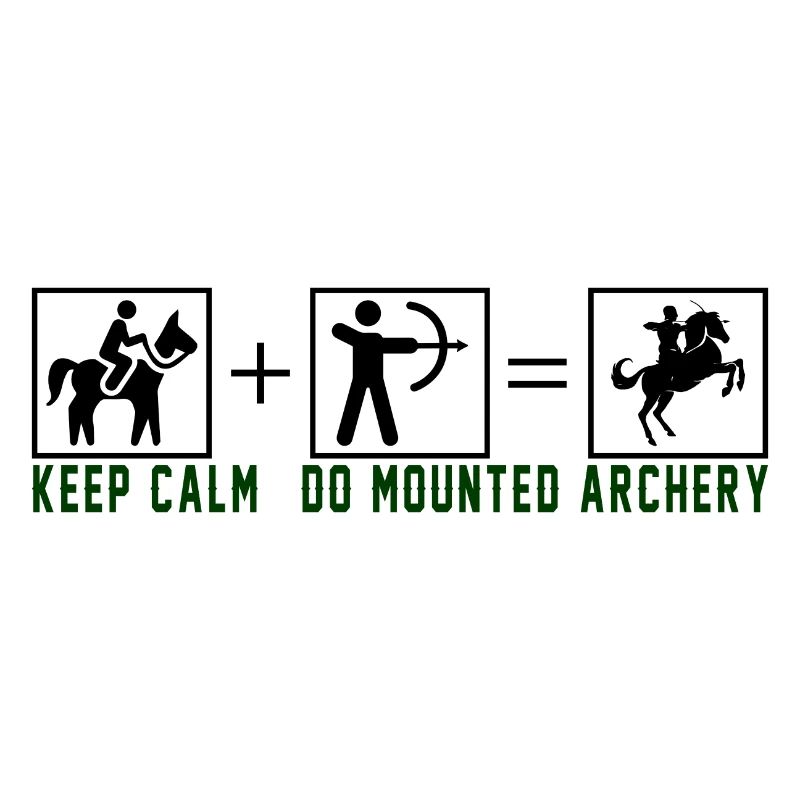 Tir à l'arc à cheval Keep Calm Do - noir