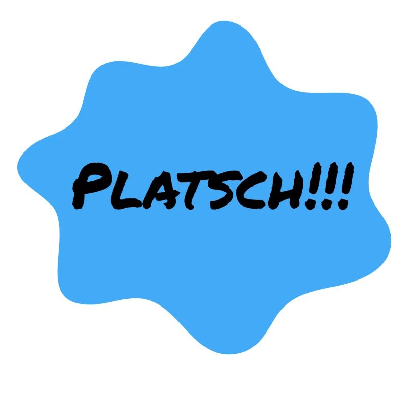 Platsch Blau Farbklecks