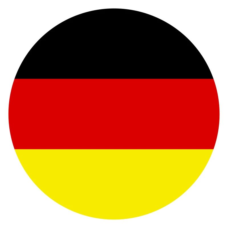 Flag Germany Germany Three Colors Vector Round