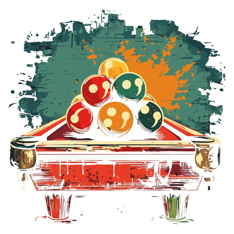 Billard Comic Stil