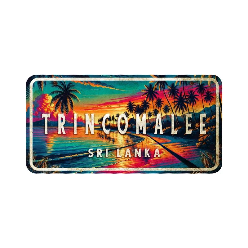 Trincomalee Beach Sunset Schild