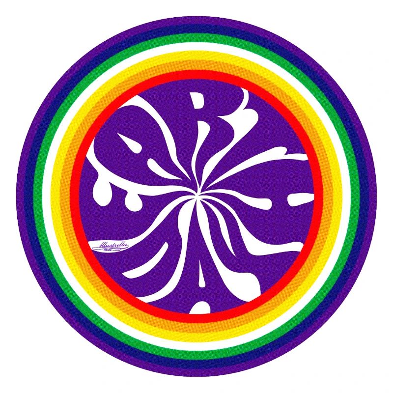 Earth Day Tag der Erde Regenbogen Ring rainbow 60s