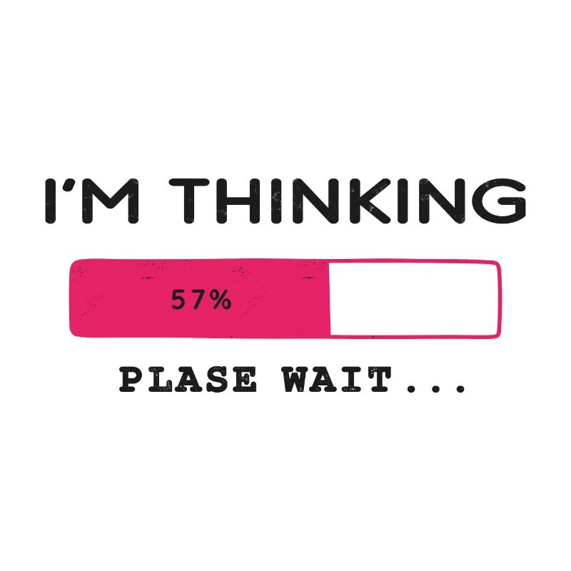 I'm thinking, please wait, Progress bar