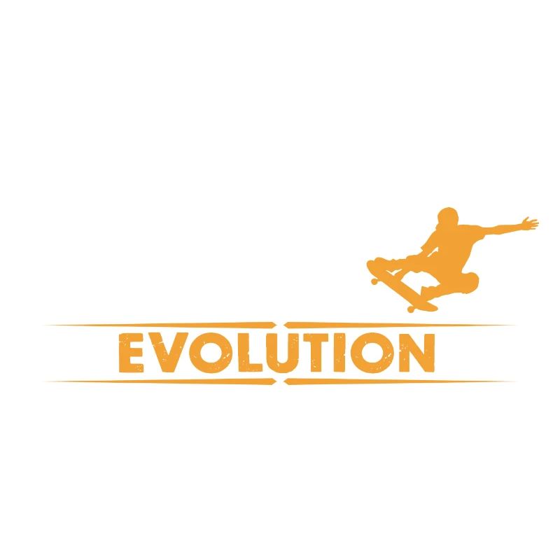 Skateboard Evolution - orange/weiss