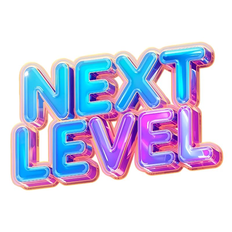 Next Level 3D Text — Bold Gradient Design
