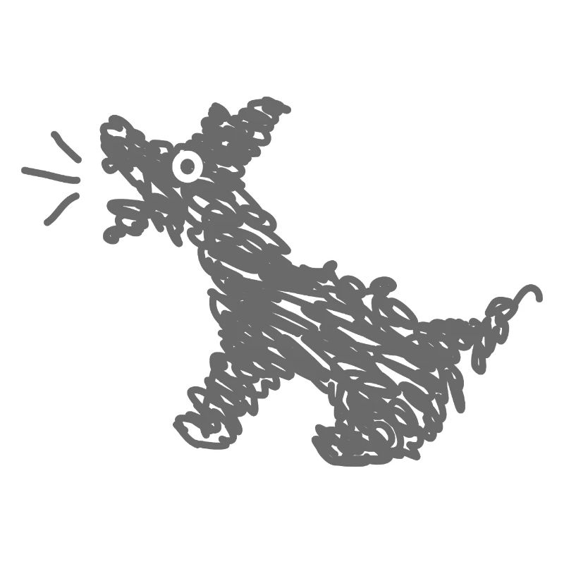 Lustiger bellender Hund 