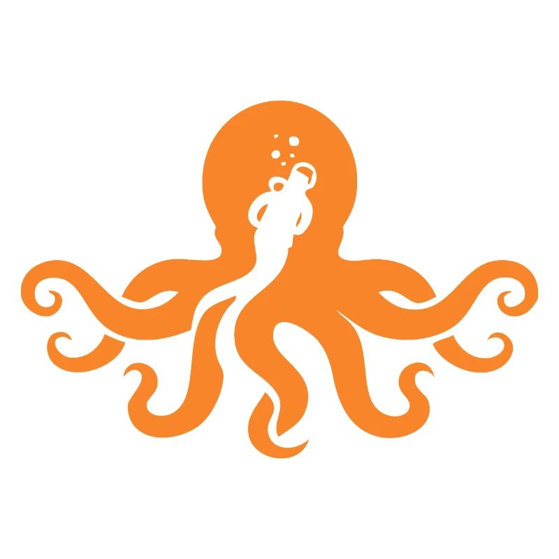 Orange Octopus Diver
