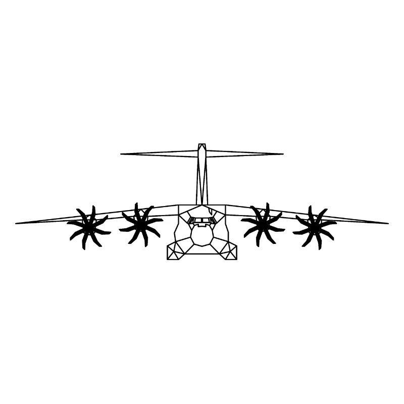 Avion de transport militaire à polygone bas