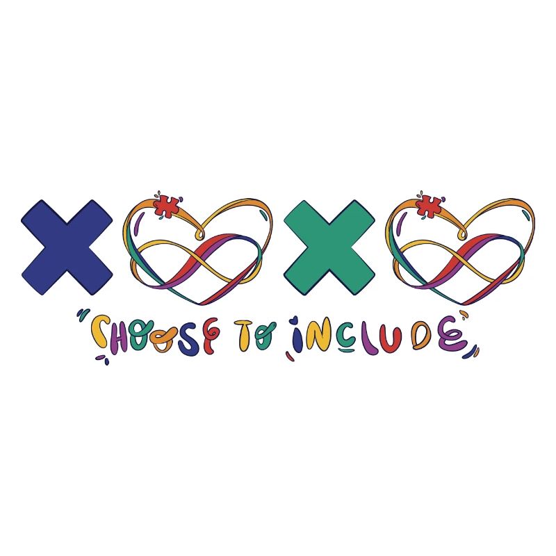 Infinity Heart Autism Awareness Choose To Include